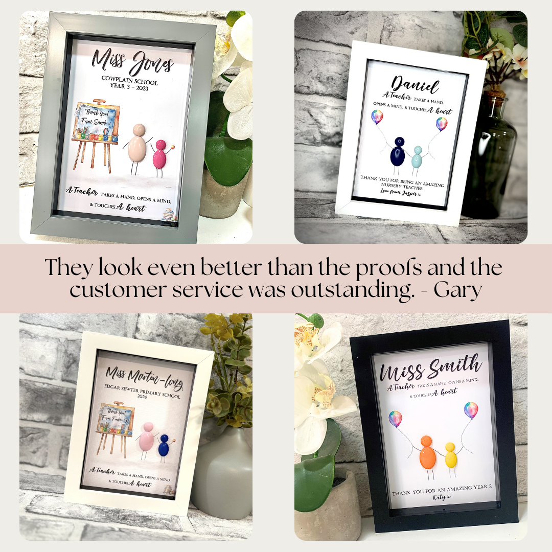 Personalised Balloon Pebble Picture