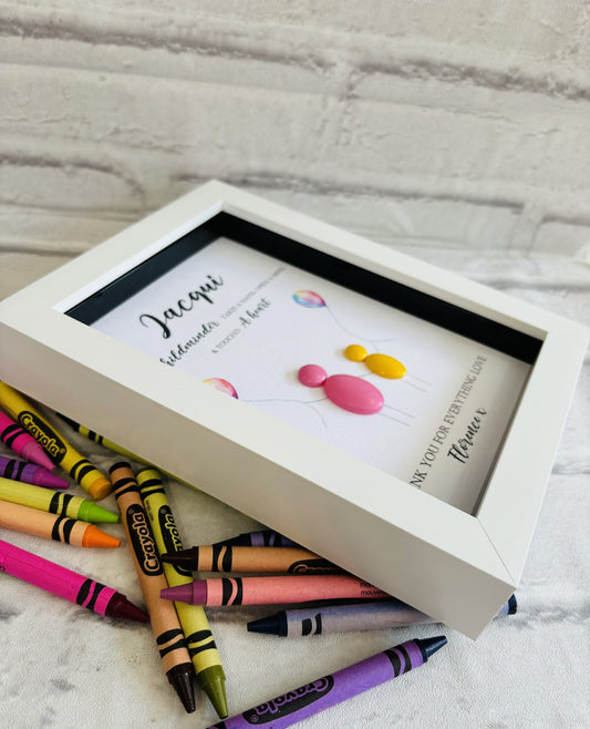 Personalised Balloon Pebble Picture