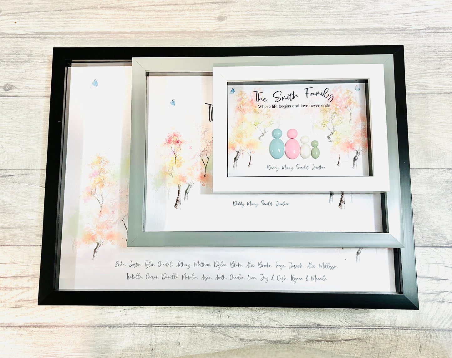 Personalised Family Pebble Picture