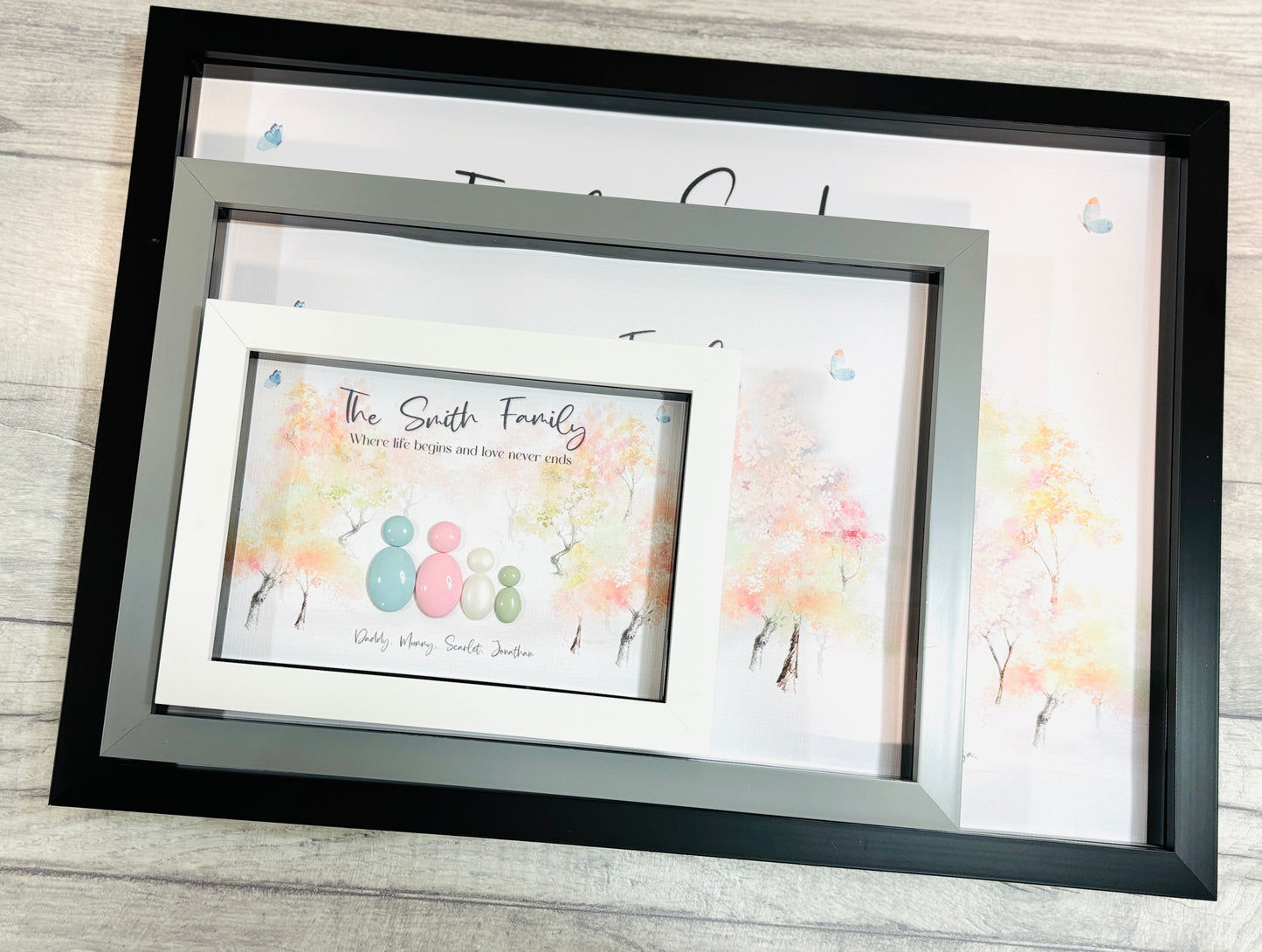 Personalised Family Pebble Picture