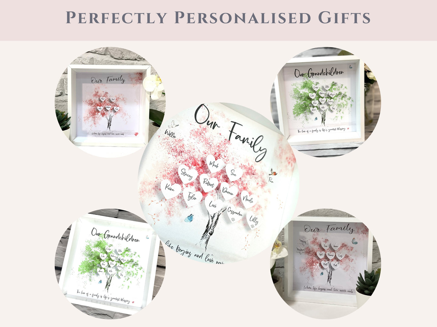 Personalised Family Tree Framed Print