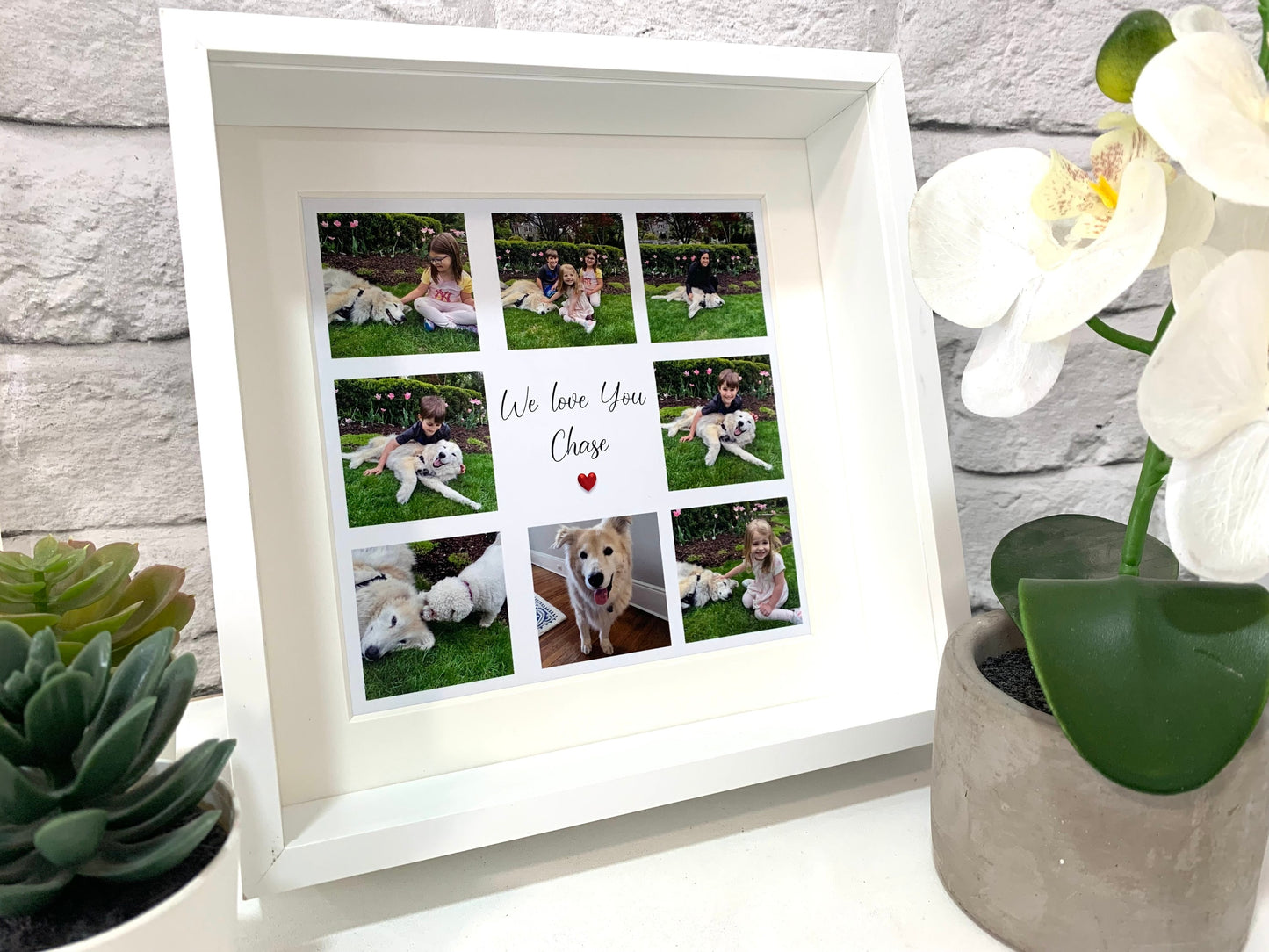 Custom Pet Christmas Ornament, Personalised Dog First Christmas, Cat First Christmas, Pet memorial gift | Christmas Frame, Home Decoration