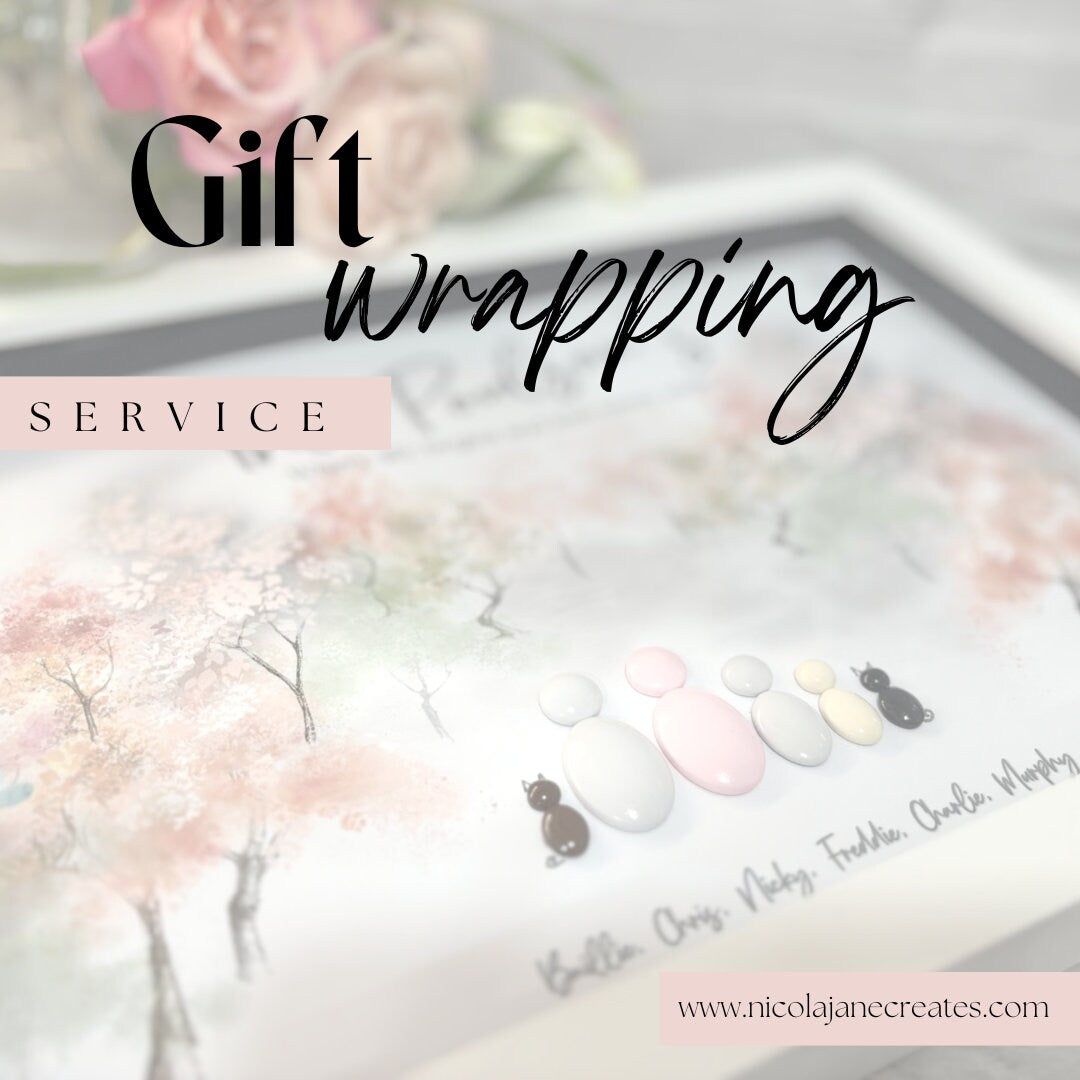 Gift Wrapping & Personalised Gift Note - NicolaJaneCreates - Add on Item