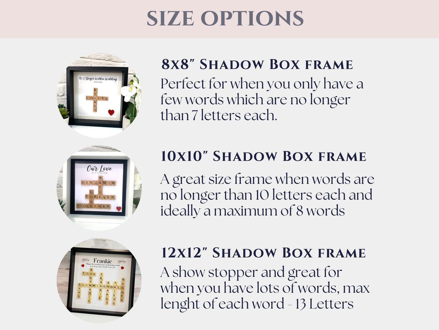 Personalised Valentines Day Scrabble Picture Framed Scrabble Frame Best Gifts for Him Best Gifts for Her Couples Love Gifts