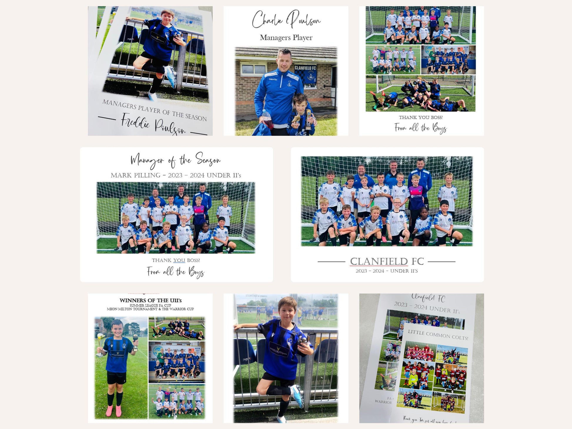 Football Gifts for Boys, Rugby Gift for Him, Soccer Coach Gift, Football End of Season Photo Print, Hockey Gifts Picture Collage, Wall Art